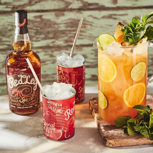 A tropical rum punch