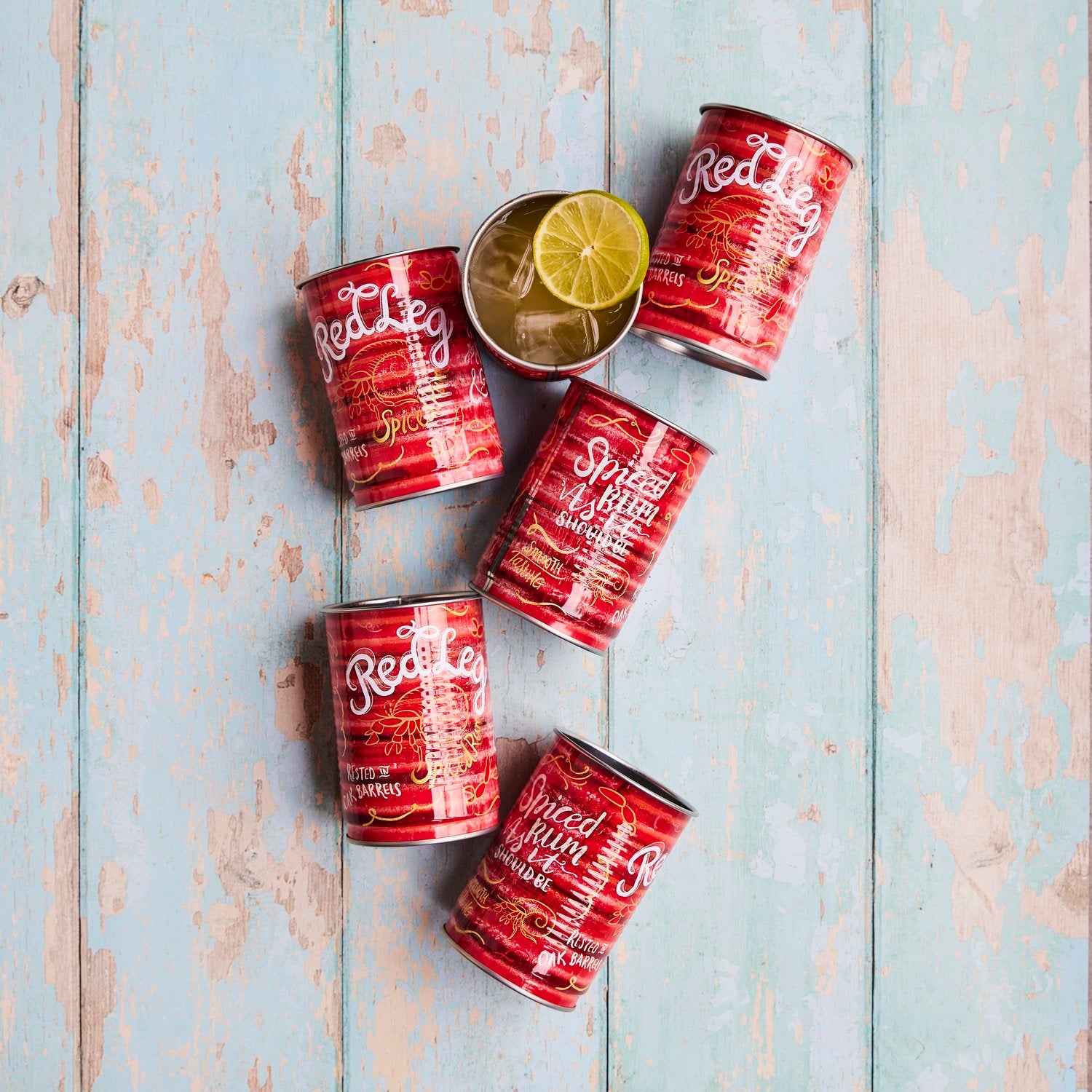 RedLeg Drinking Tins (Set of 6 - Red)